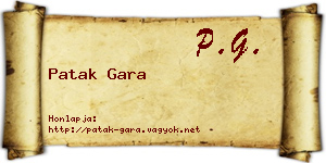 Patak Gara névjegykártya